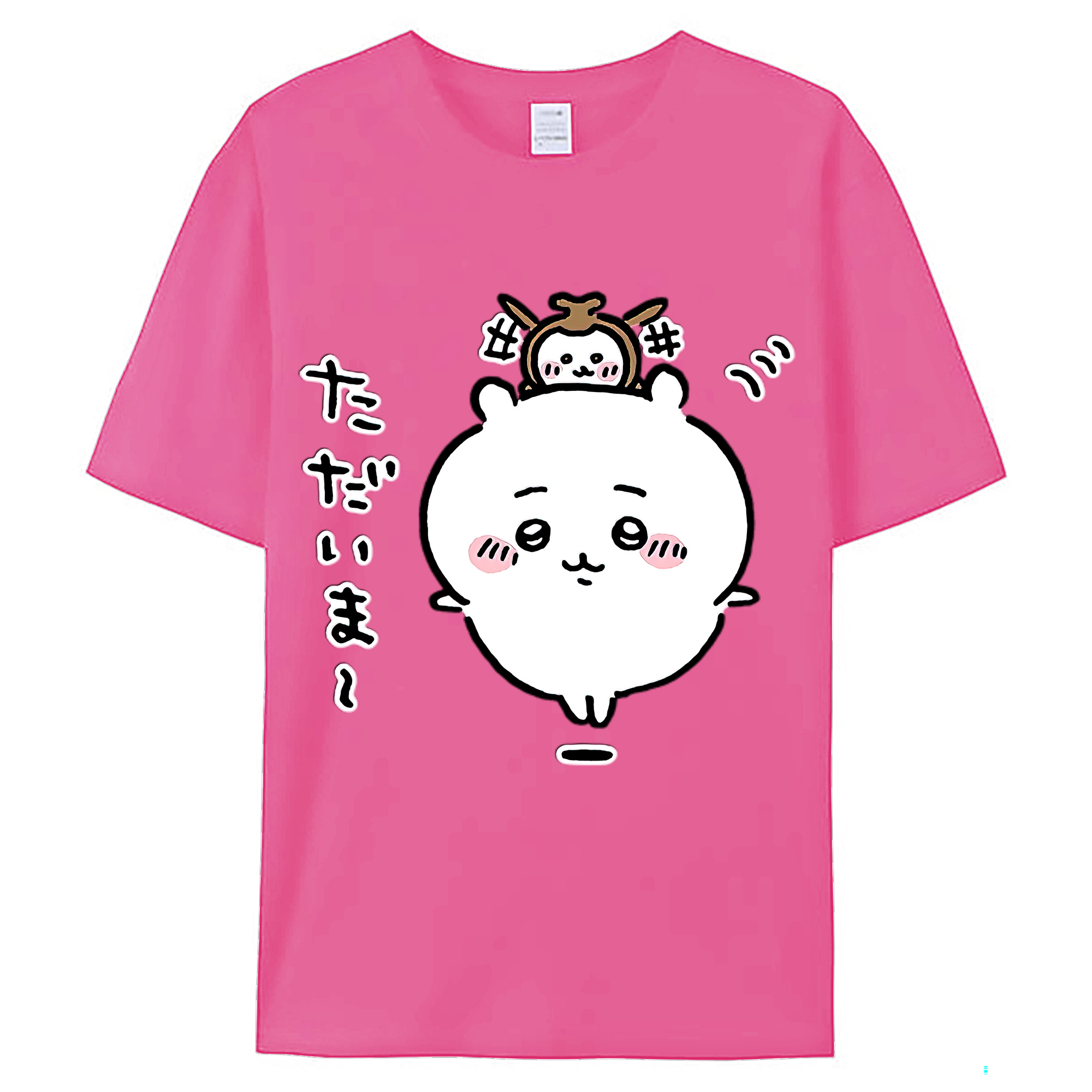 （画像用） ちいかわ ちいかわ Chii-kawa chiikawa レディースカジュアルプリントTシャツ（綿100％）